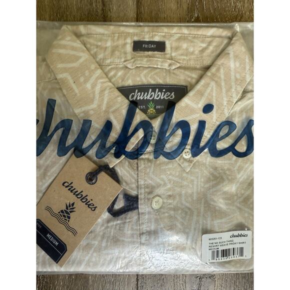 Chubbies Resort Weave Friday Shirt, The No Such Thing, Men’s Medium NEW NEW - Picture 5 of 8